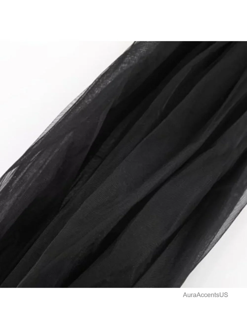 Long Detachable Puffy Sheer Fingerless Tulle Gloves for Wedding Party